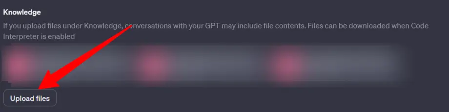 Upload files custom GPT on ChatGPT